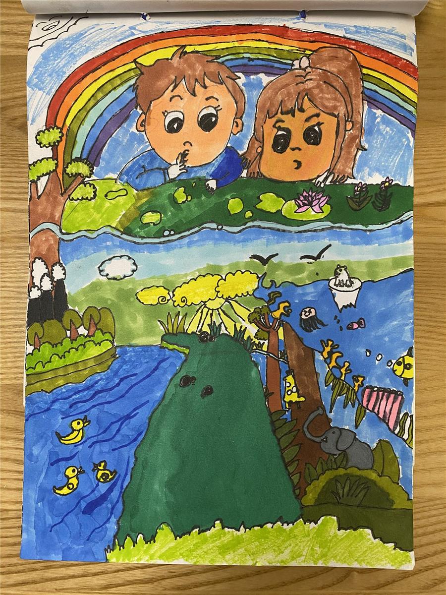 《夏日彩虹，保護地球》 孫睿陽 7歲